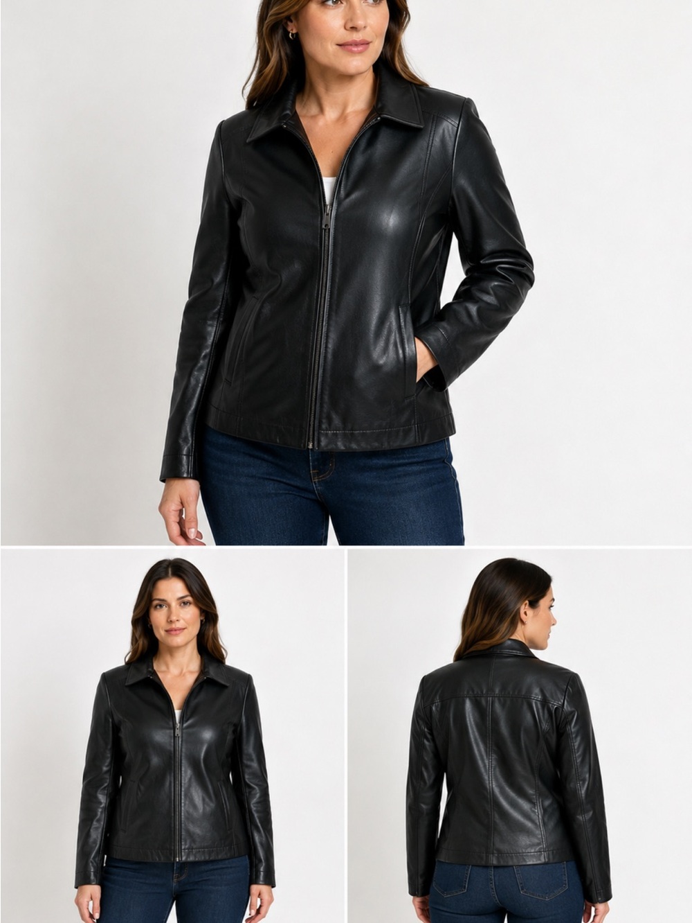Adler collection genuine leather jacket size L street wear grange pank